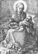 Albrecht Durer Madonna with the Swaddled Infant 1520 Engraving oil